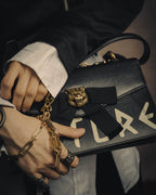 -SPECIAL- “GUCCI” Michele period Punk tiger head leather shoulder bag