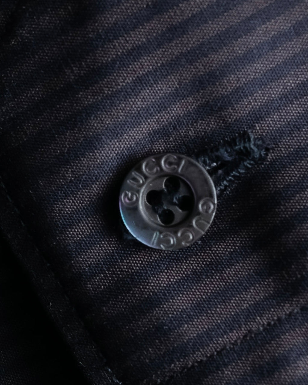 "GUCCI" Slightly glossy pinstripe oversized shirt