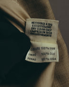 -SPECIAL- "HERMÈS" 90's-00's Wool silk tailored asymmetrical setup suit