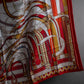 "HERMES" Carre 90 volt et pirouette silk scarf