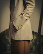 –SPECIAL– "Hermès" 90's-00's Lustrous mohair single-breasted blazer