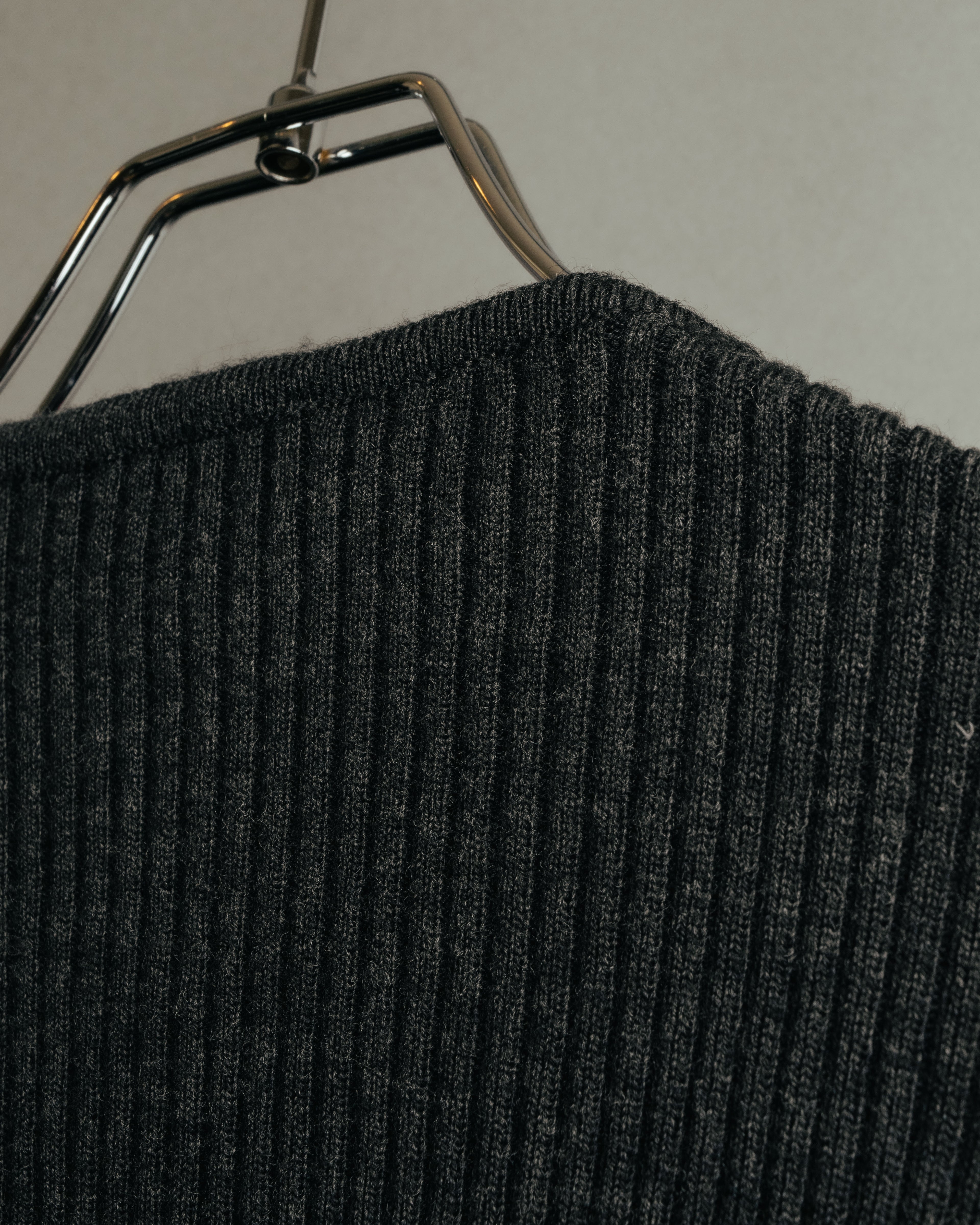 “GUCCI” 90’s-00’s Ribbed knit cardigan with gold buttons