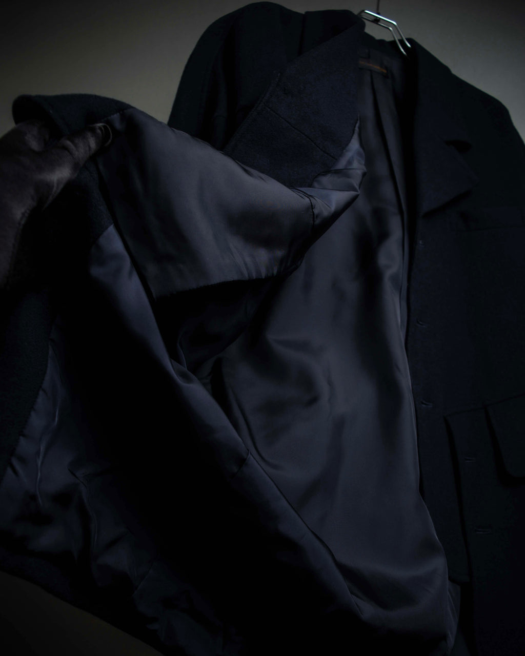 "COMME des GARCONS" 90's Front panel docking design chester coat