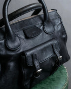 "Chloe" Out pocket detail leather Edith bag