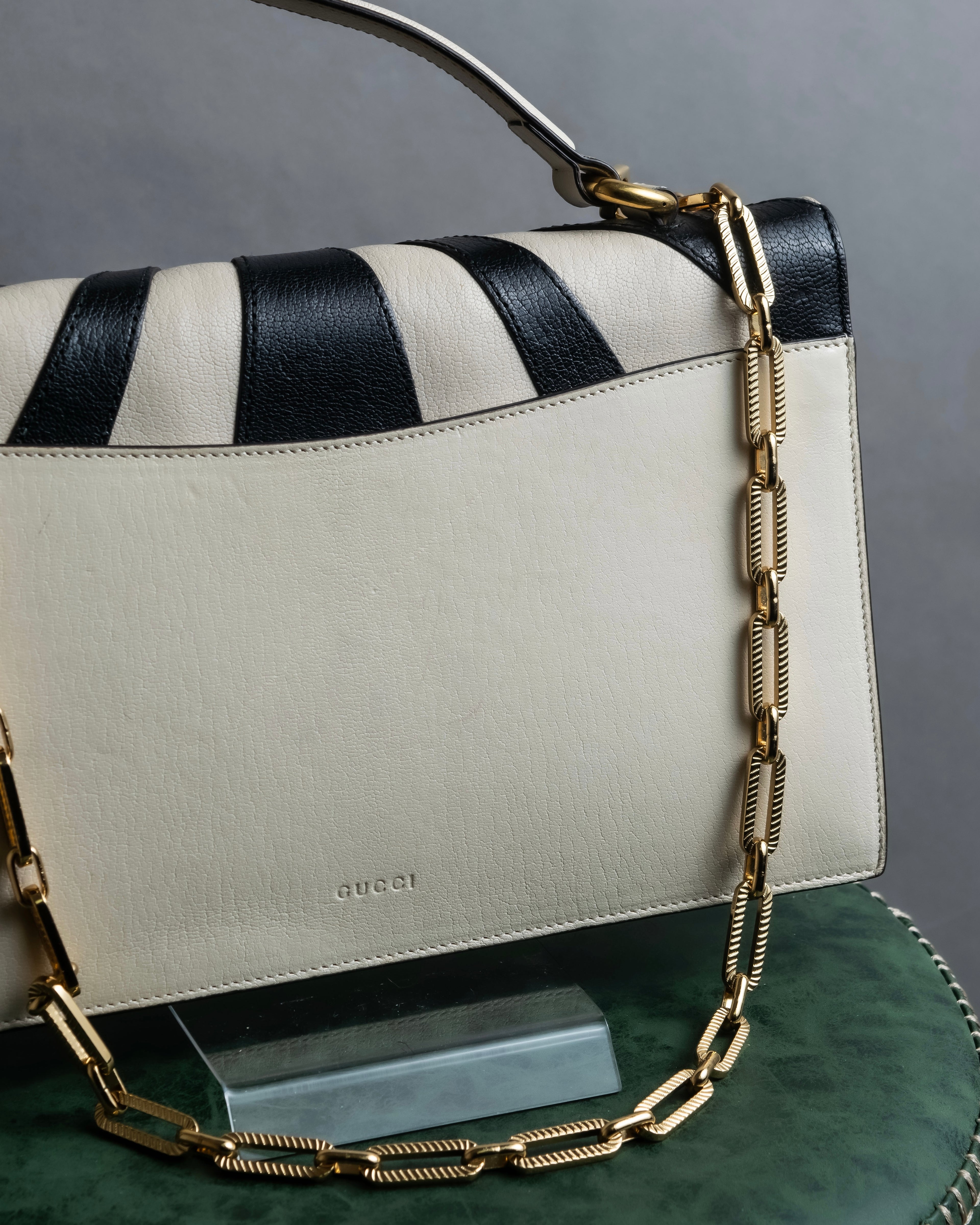 "GUCCI" 18SS Tiger head motif chain shoulder 2way bag