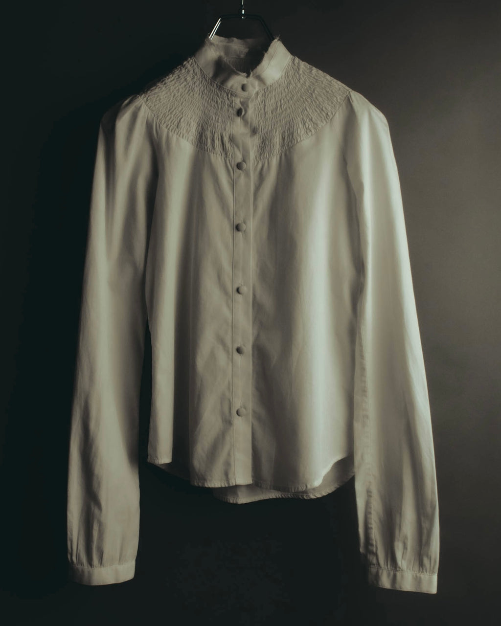 "Véronique Branquinho" 90's-00's Delicately smocked cotton blouse