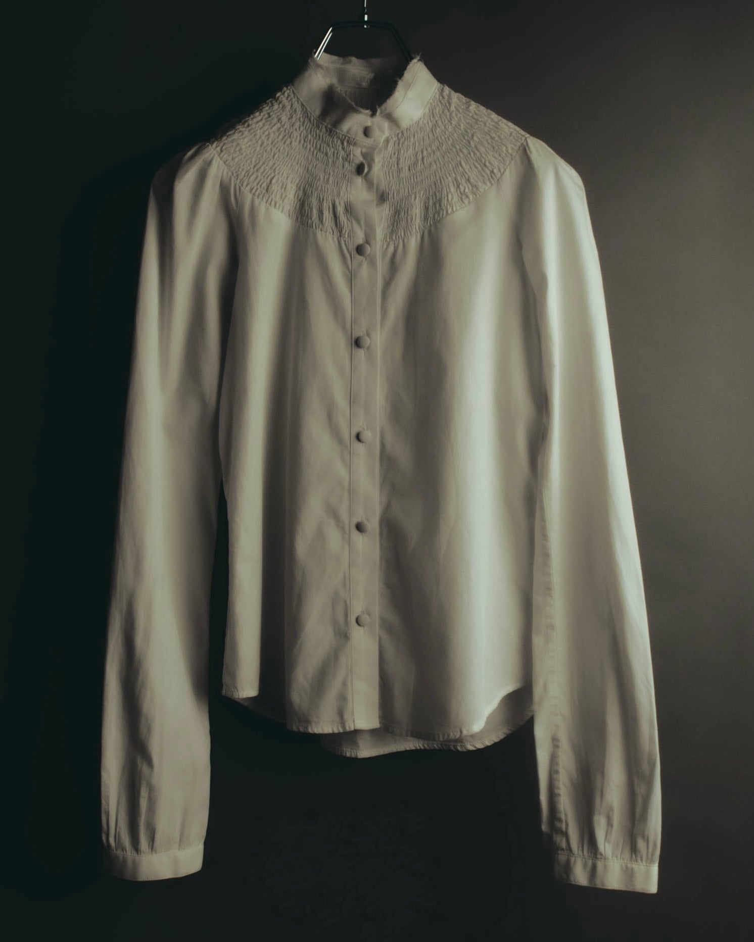 "Véronique Branquinho" 90's-00's Delicately smocked cotton blouse