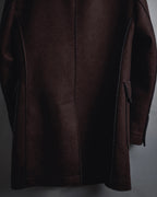 "BOB" Brushed wool single-breasted coat