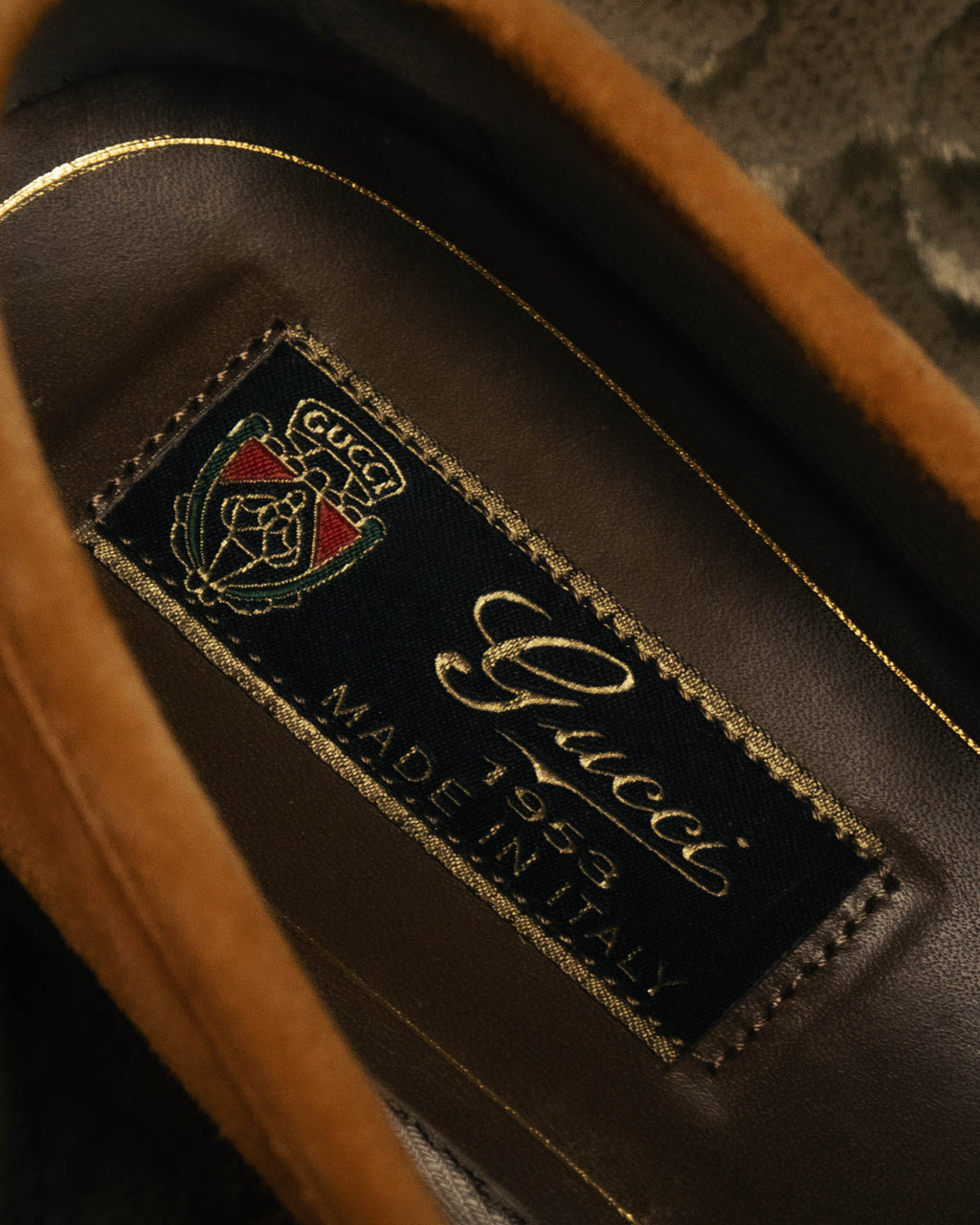 "GUCCI" 10's Camel suede horsebit loafers