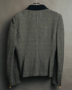 "Christian Dior" 80's-90's Wool-blend houndstooth jacket
