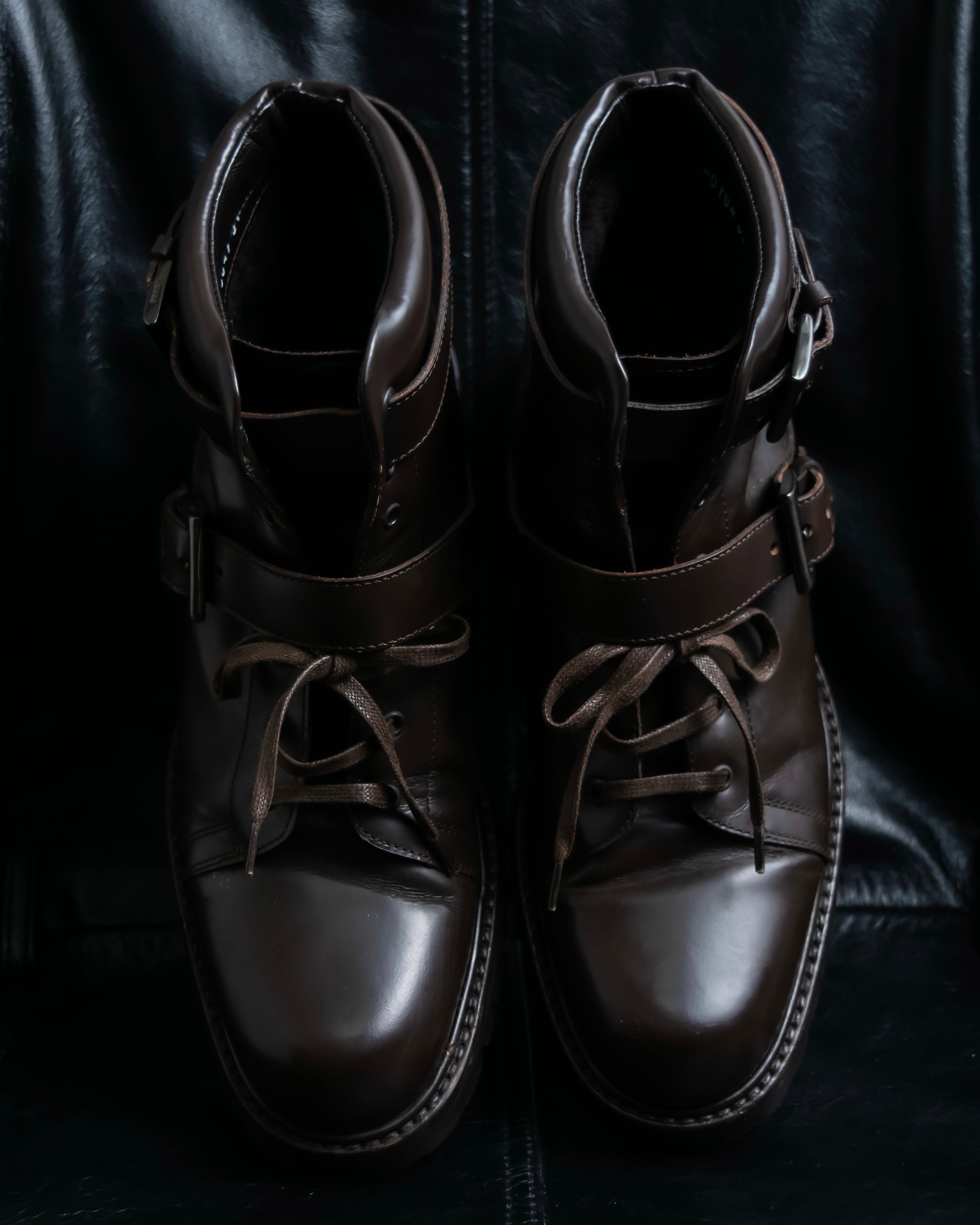 "PRADA" Belt design high cut boots