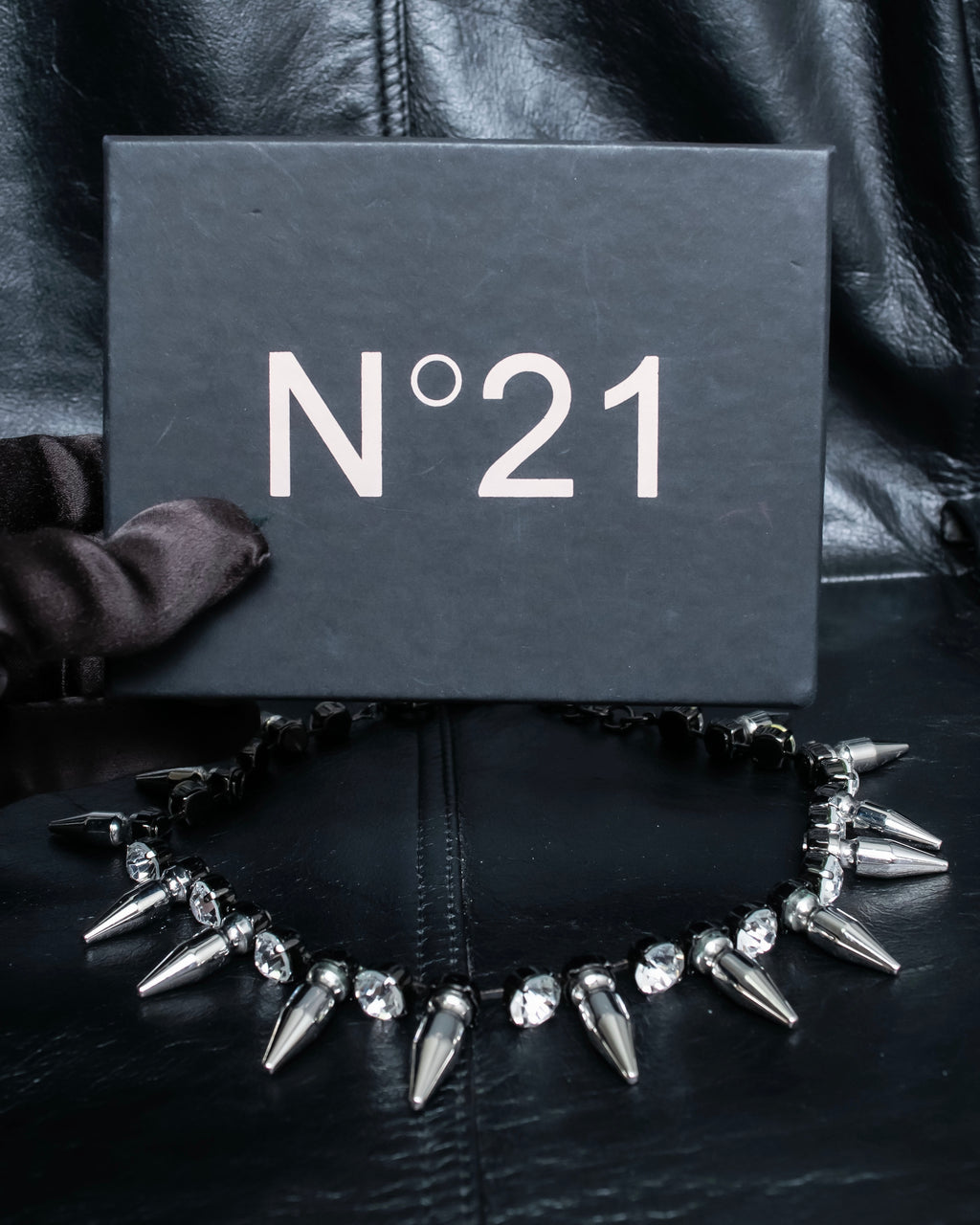 "N21 NUMERO VENTUNO" Studded diamond combination necklace