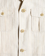 Dolcis/ Linen Blended Oversized Safari Jacket White