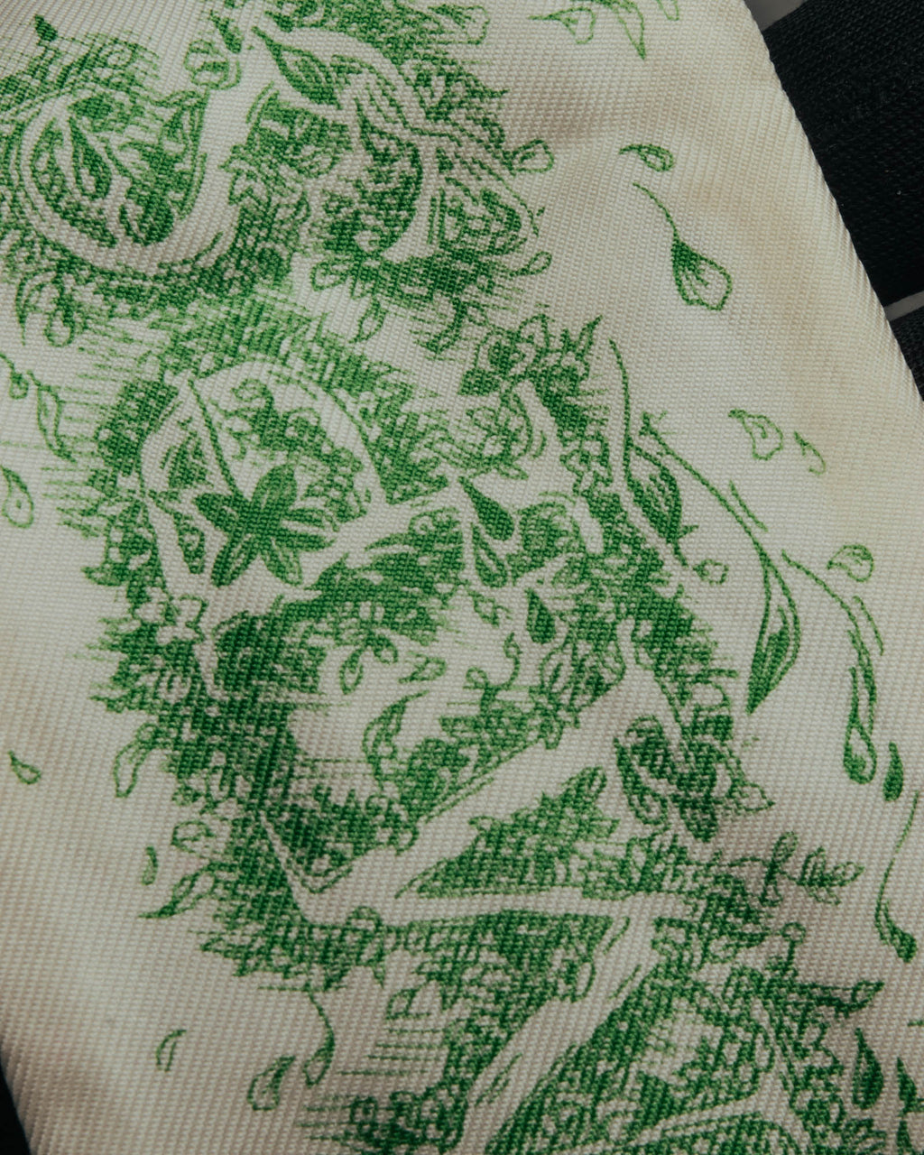 "DIOR" Green printed silk mitzah scarf