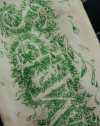 "DIOR" Green printed silk mitzah scarf