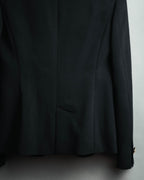 "EMILIO PUCCI" 00's-10's Gold buttoned tailored wool blazer