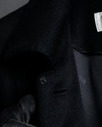 "BALMAIN" Raglan sleeve 100% cashmere stand collar coat