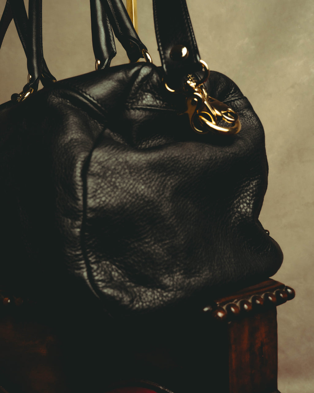 “RED VALENTINO” 2010’s lace bow leather two-way bag