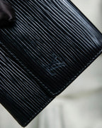 "Louis Vuitton" Horizontal Stripe Compact Leather Wallet