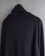 "DIOR" Edith Slimane period double high neck processing knit