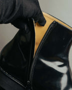 "MM6 Maison Margiela" 2010's Glossy leather side zip ankle boots