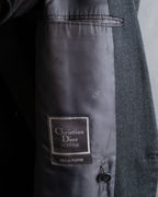 "Christian Dior" Metal button double-breasted tailored jacket