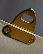 "Valentino Garavani" Square form bicolor 2way leather bag