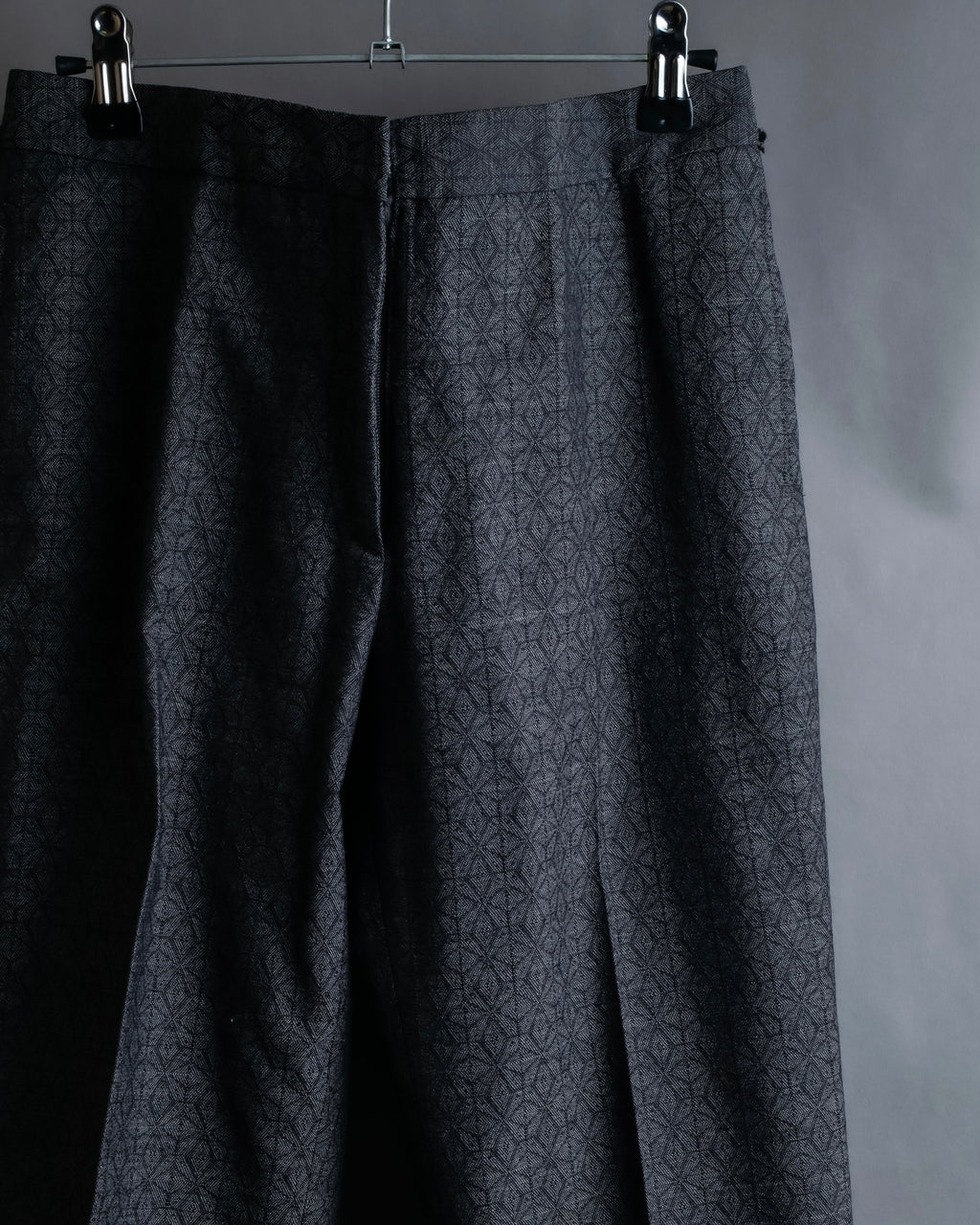 "Maison Martin Margiela" Geometric pattern high waist slim slacks