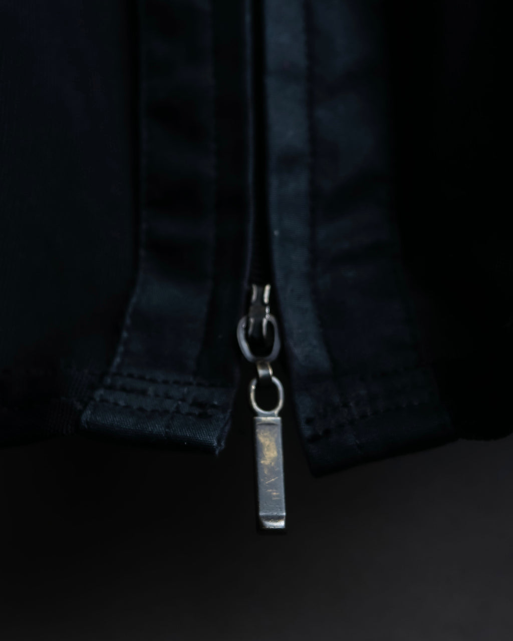 Vintage double zip ribbon flower design sheer jacket