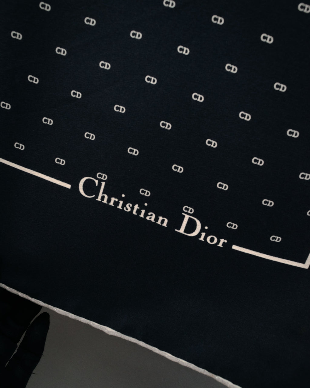 “Christian Dior” 90’s CD monogram silk scarf