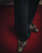 -MOOD MILLÉSIMES- 80’s-90’s black wool intuck wide trousers