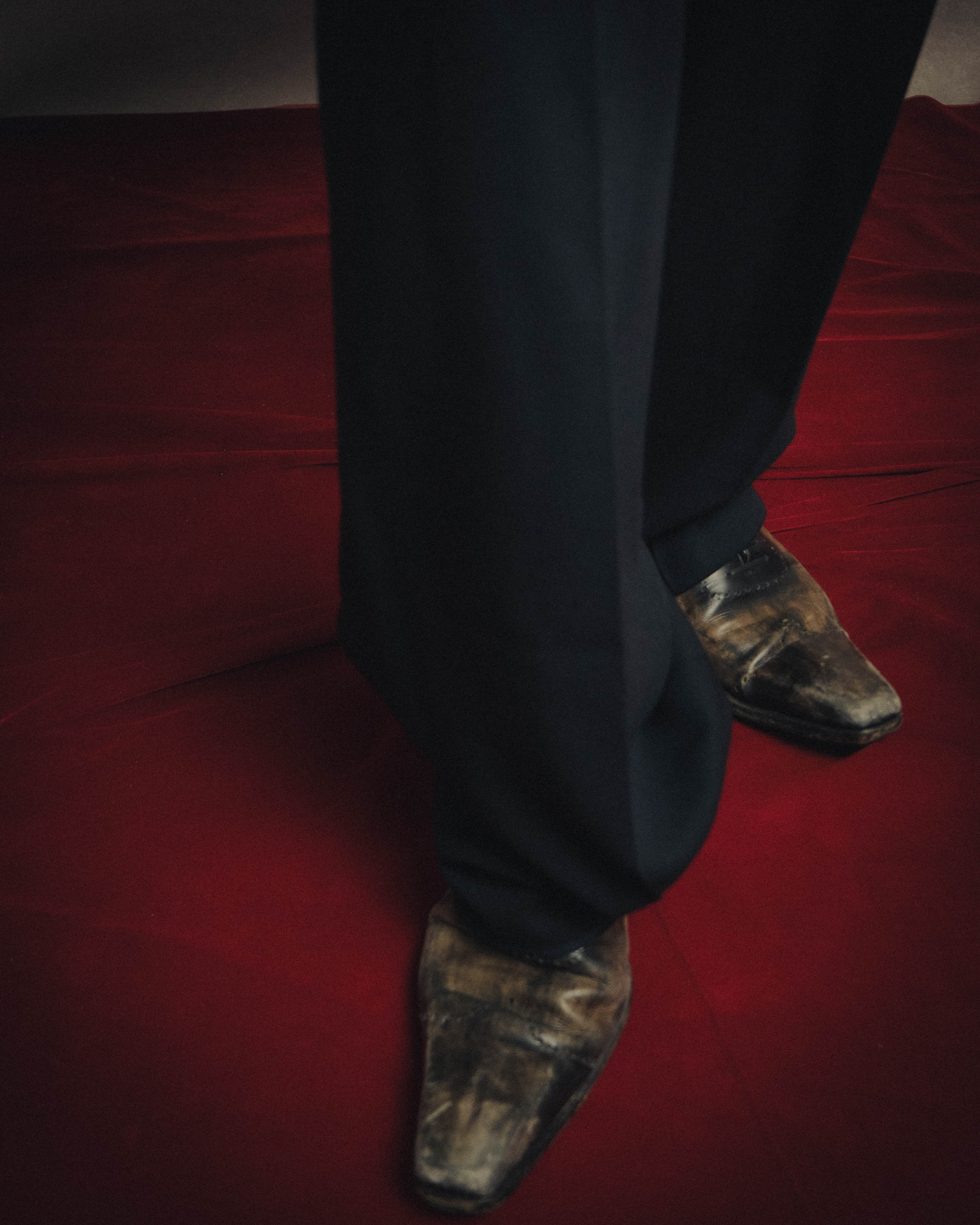 -MOOD MILLÉSIMES- 80’s-90’s black wool intuck wide trousers