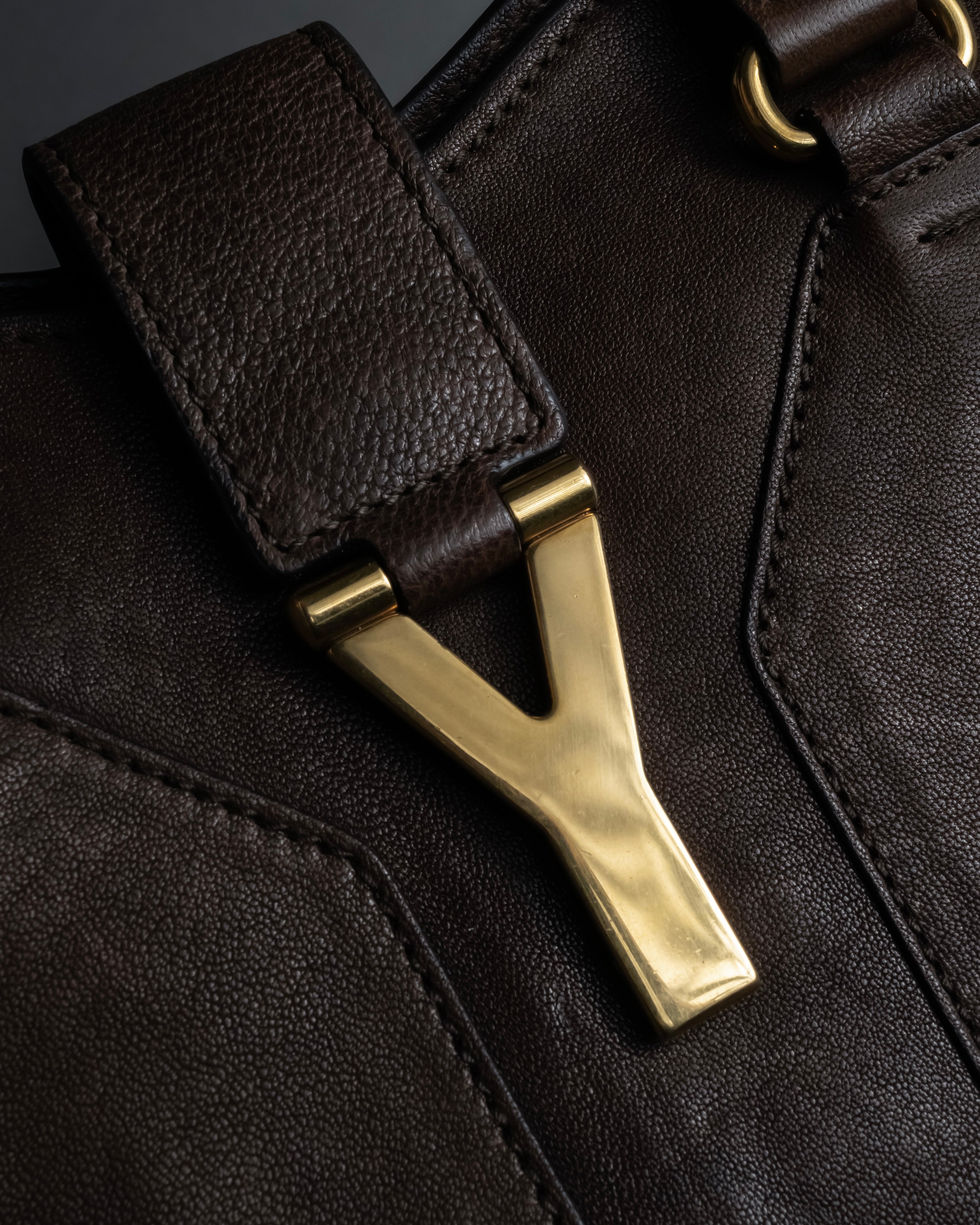 "YVES SAINT LAURENT" 11'year-12'year Chic Gabas leather bag