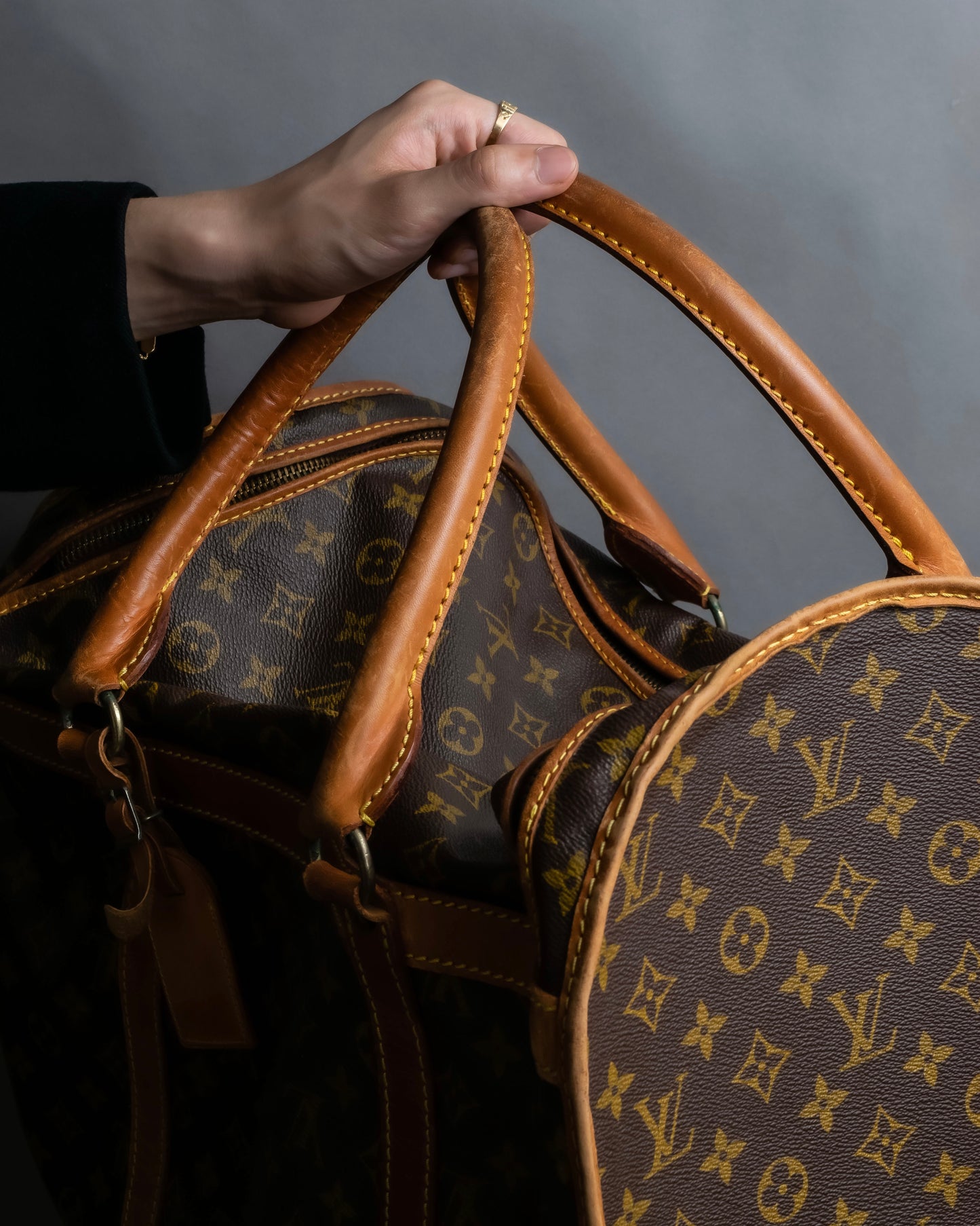 "LOUIS VUITTON" Monogram pattern pet carrier Boston bag