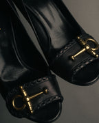 “GUCCI” 90’s-00’s Horsebit open toe pumps