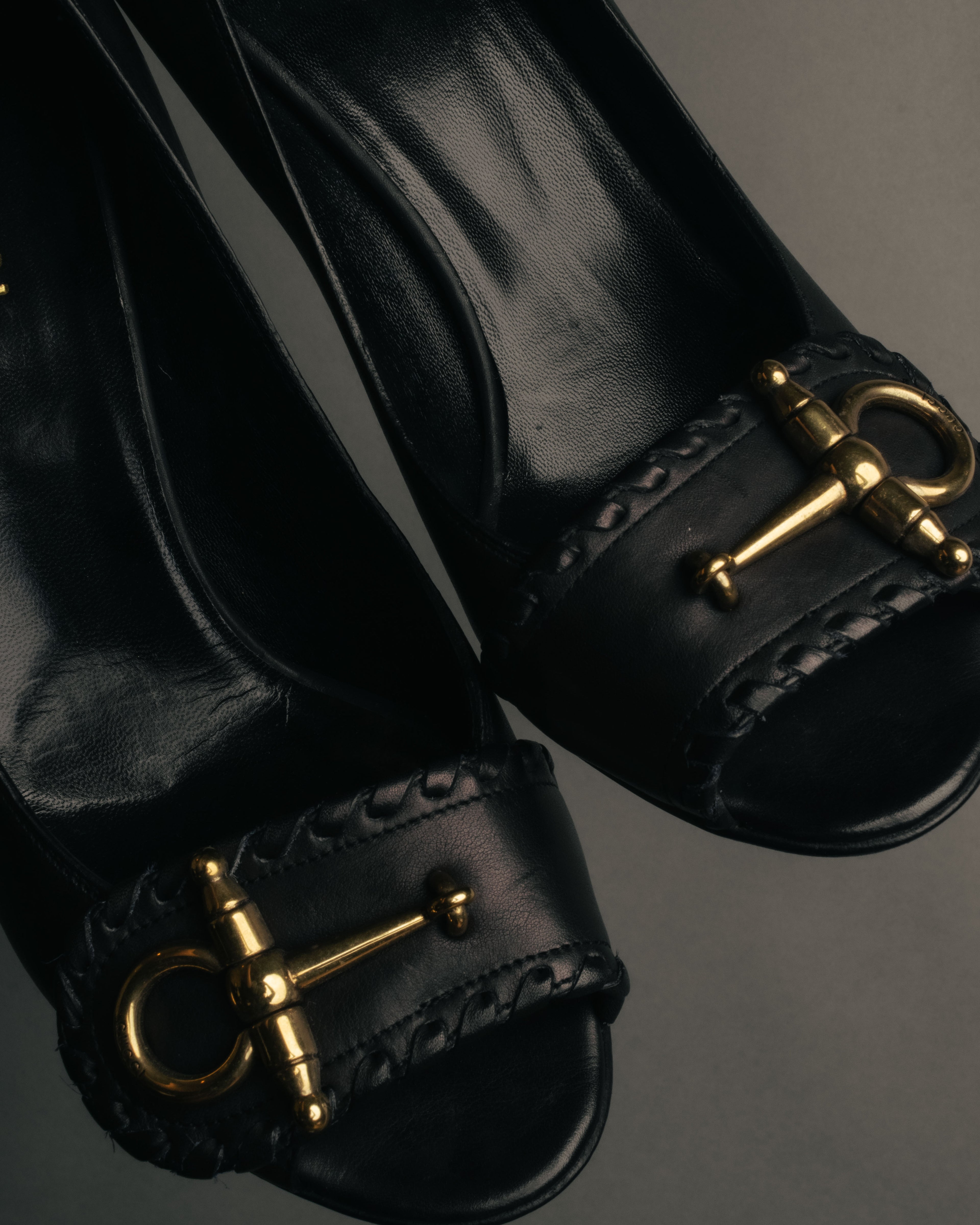 “GUCCI” 90’s-00’s Horsebit open toe pumps