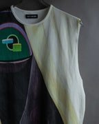 "RAF SIMONS" 13SS Surrealist face print sleeveless top