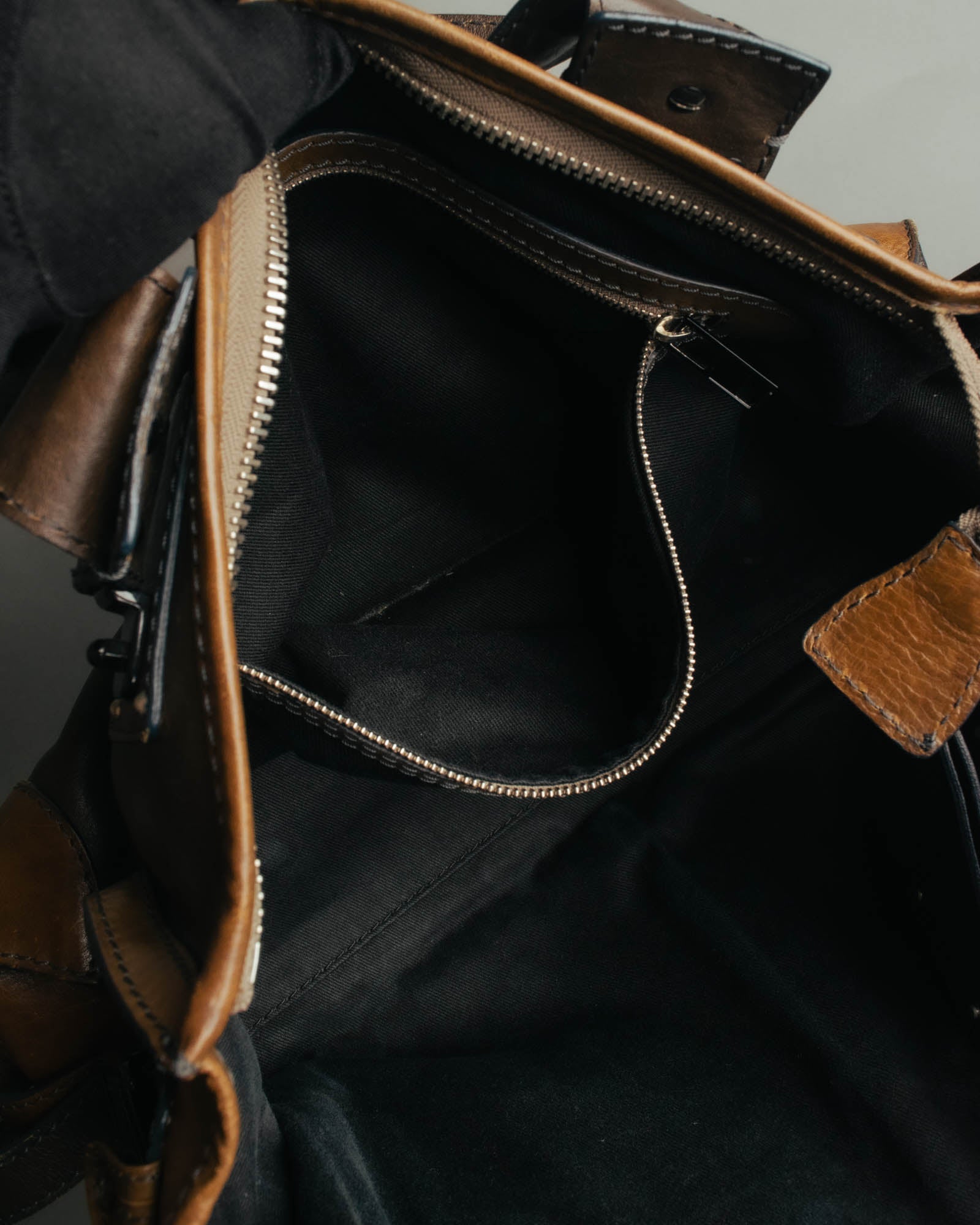 "Chloé" 2000's two-tone leather structured tote bag