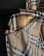 "BURBERRYS" Nova check maxi length silk gown coat