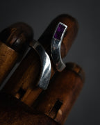 “GUCCI” 1990’s-2000’s Amethyst bypass silver ring