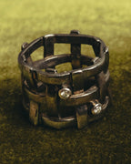 "Jean Paul Gaultier" 90's-00's Sculptural lattice silver ring
