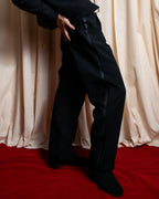 Vintage side line design wide tapered slacks