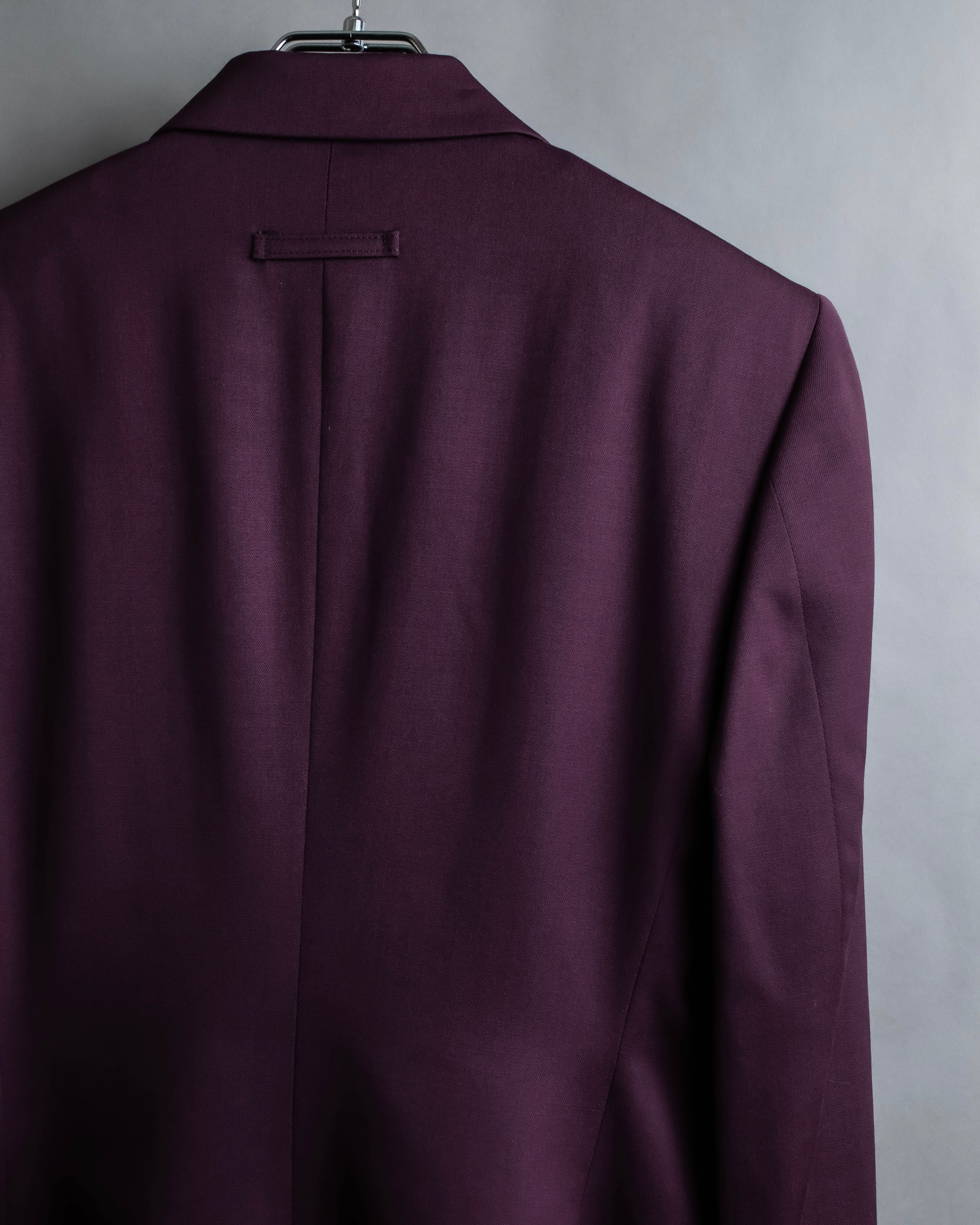 "JEAN PAUL GAULTIER FEMME"
 Beautiful purple color shaped wool tailored jacket