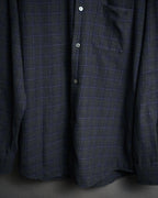 “HERMES” 90’s–00’s Windowpane cotton button down shirt