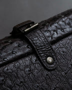 "Vintage JRA standard ostrich leather bag"