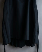 "JEAN PAUL GAULTIER" Ribbon belted design pleated flare skirt