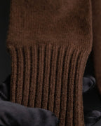 "HERMES" 100% cashmere V neck design knit