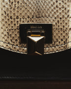 “Max Mara” Late 90’s-early 00’s exotic leather flap chain bag