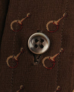 “GUCCI” 70’s horsebit monogram silk shirt