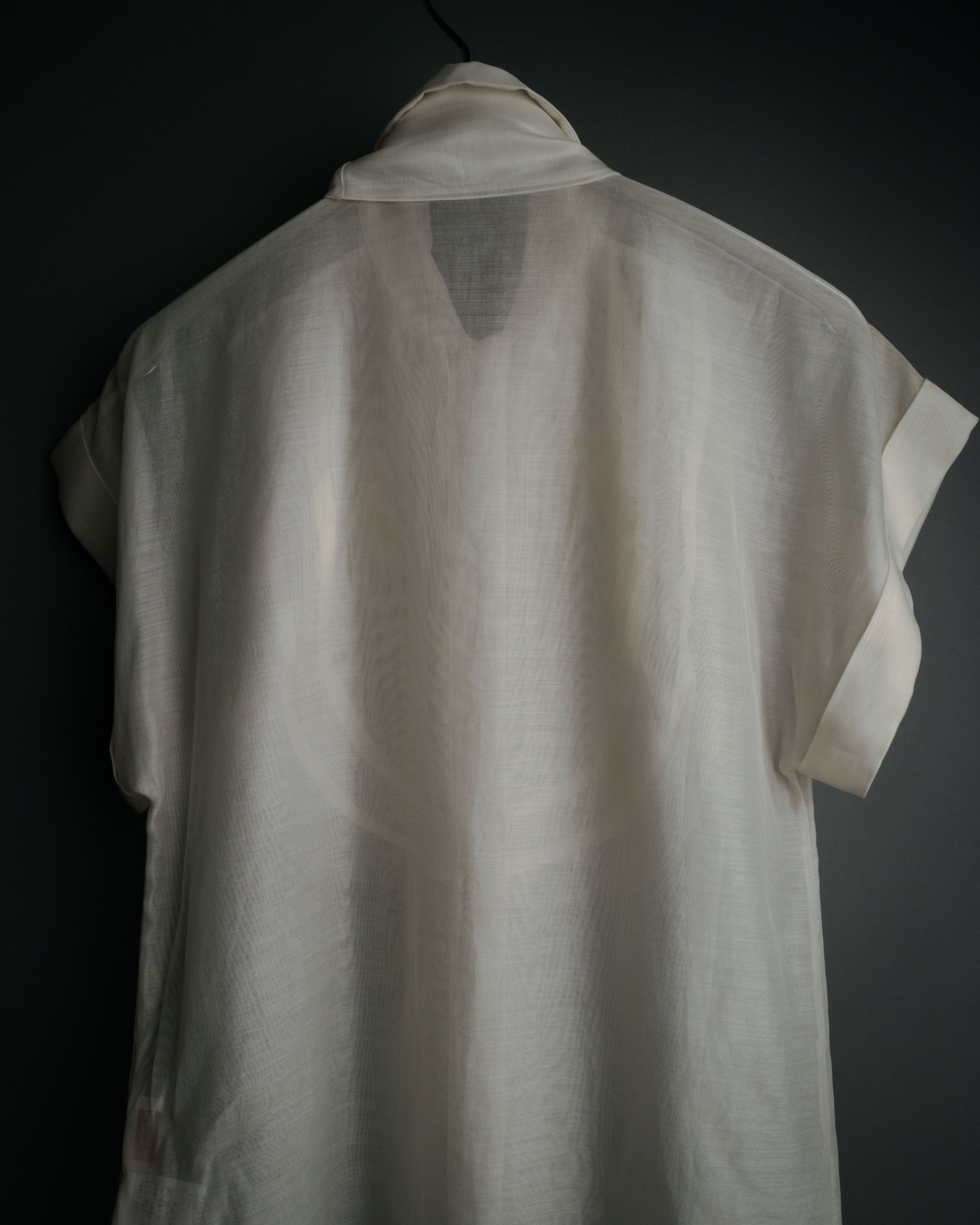 -SPECIAL- “VALENTINO ROMA” 2000’s sheer bow tie ruffled blouse